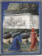 Guglielmo Girardi Dante,Guided by virgil bows before a relief depicting Emperor Trajan and the widow in canto X of the Purgatorio oil painting